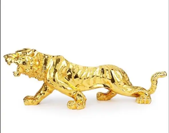 Imagem -06 - Modern Abstract Gold Panther Escultura Geométrica Resina Tigre Estátua Wildlife Decoração Presente Artesanato Ornamento Acessórios Mobiliário