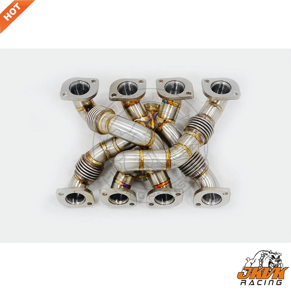 JKVK RACING Brushed SS304 Turbo Manifold Fit OEM Turbo For BM W F10/F90 M5 F91/F92/F93 M8 F06/F12/F13 M6 X5M X6M S63 2012-2020