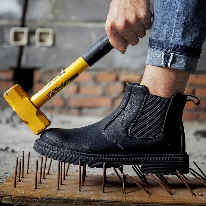 Waterproof Safety Boots For Men With Steel Toe, Anti-Puncture Anti-Smash, Ideal Work Sneakers For Heavy-Duty Construction Sites