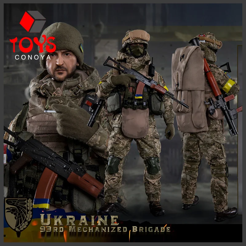 In Stock FLAGSET FS-73053 1/6 Scale Male Soldier Ukraine 93rd Mechanized Brigade Full Set For 12" Action Figure Body Model Toys