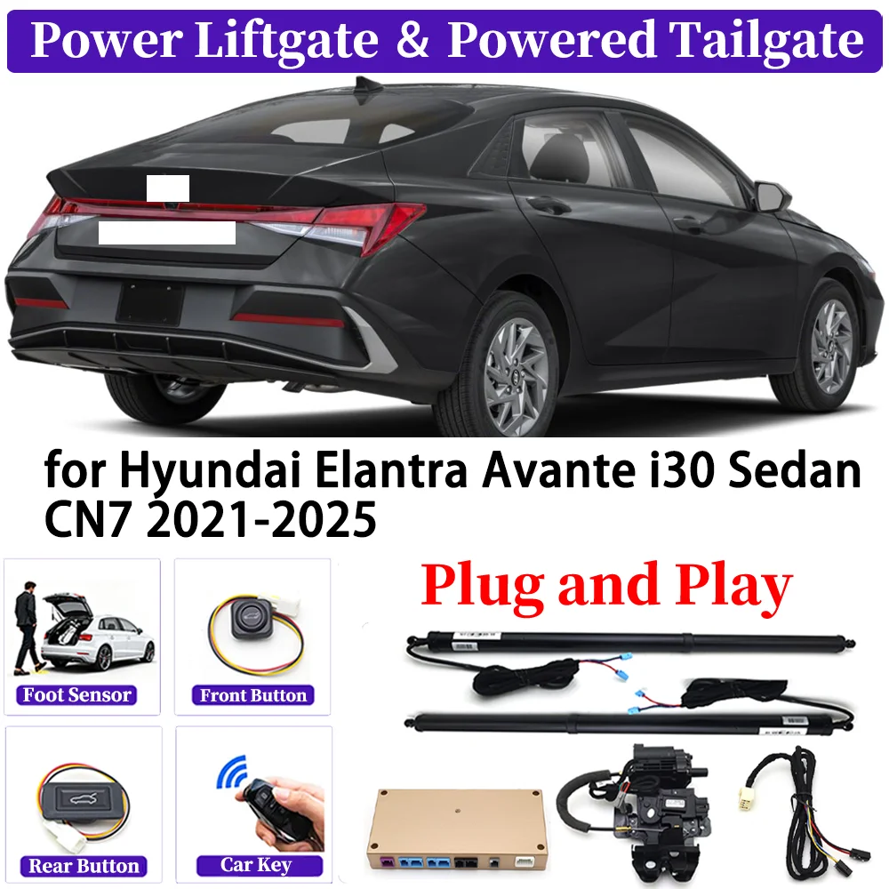for Hyundai Elantra Avante I30 Sedan CN7 2021-2025 Upgrade Car Automatic Power Liftgate Kit Smart Auto Electric Tailgate System