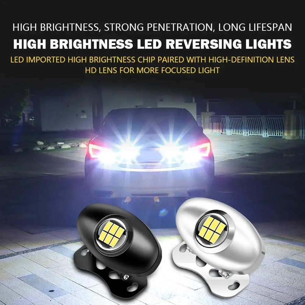 

12-24V Car Reversing Light High Brightness Flashing Warning Lamp Auto Motorcycle Tail Lamp Parking Reverse White LED Bulb