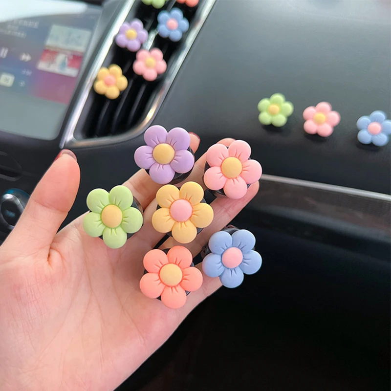 

2PCS Car Daisy Flower Air Freshener Clip Perfume Decoration Air Vent Conditioner Outlet Car-styling Auto Interior Accessories