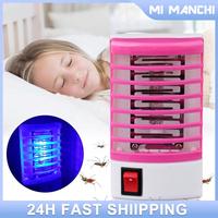 Mini Mosquito Lamp LED Night Light Household Electronic Mosquito Repellent Lighting Socket EU Plug Fly Insect Killer Catcher