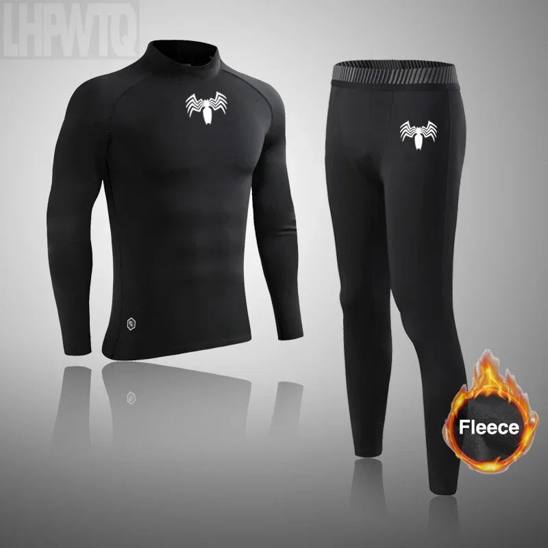 High-Quality Winter Men Ski Thermal Underwear Outdoor Sports Function Training Cycling Underwear Fleece Warm Men Long Johns