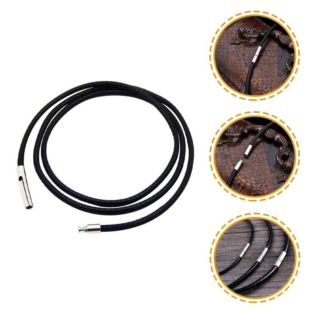 

Snap Wax Rope Lanyards Adjustable Cords Black Necklace Cords DIY Necklace Ropes 100cm Waxed Ropes Bracelet Making