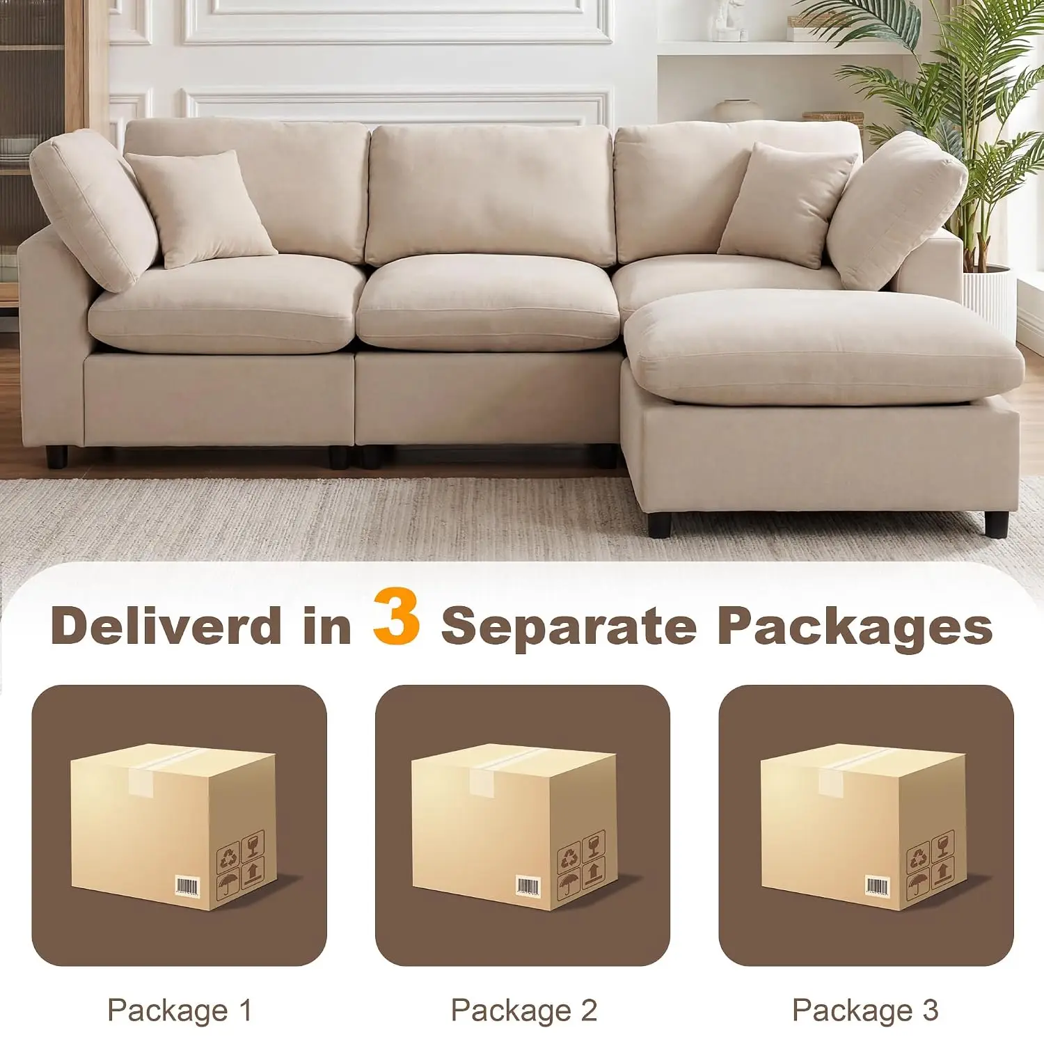 L-Shaped Modular Sectional 3