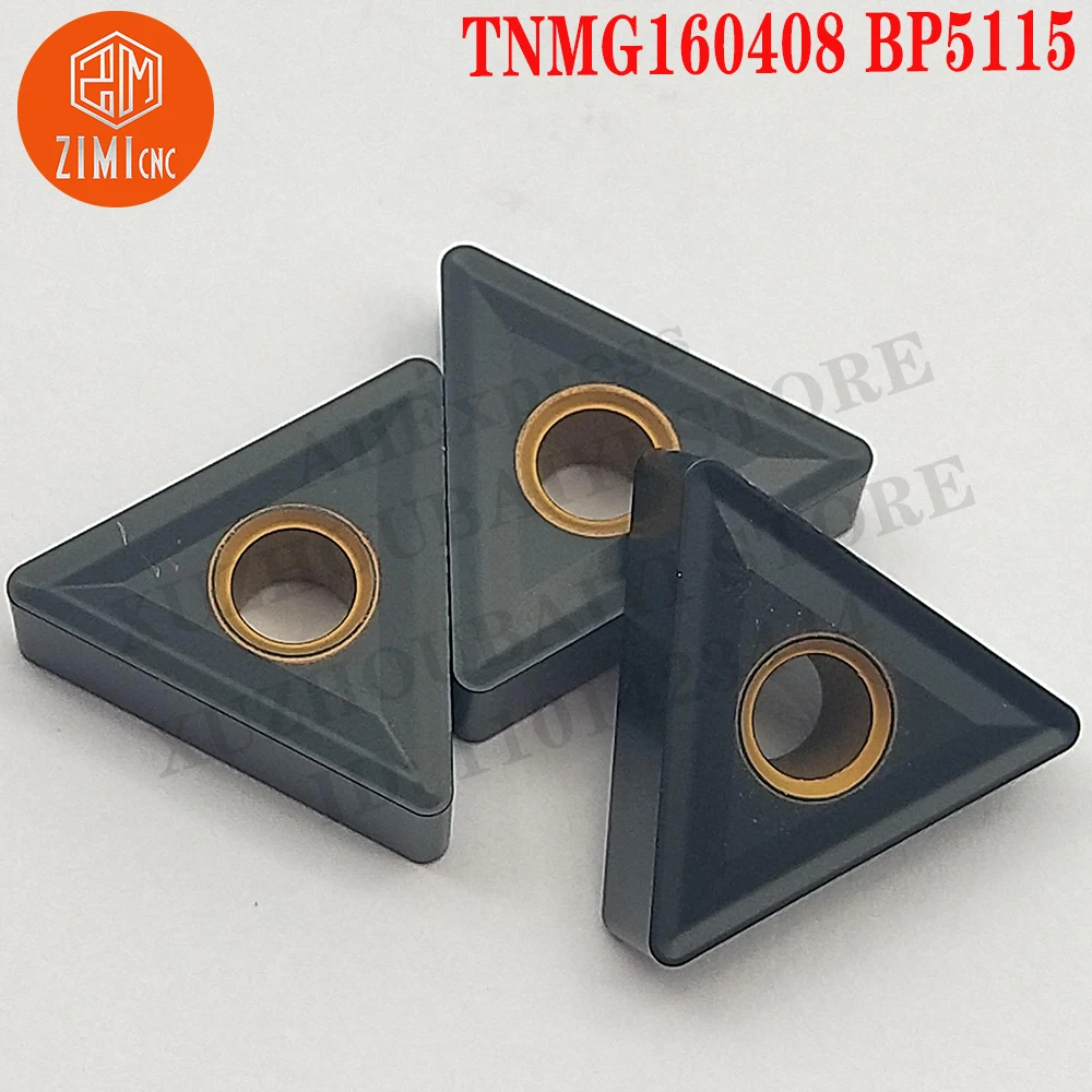 TNMG160408 BP5115 TNMG Inserto de carburo Herramienta de torneado Para corte de metal para acero Mecanizado semiacabado torno pequeño Corte Torneado
