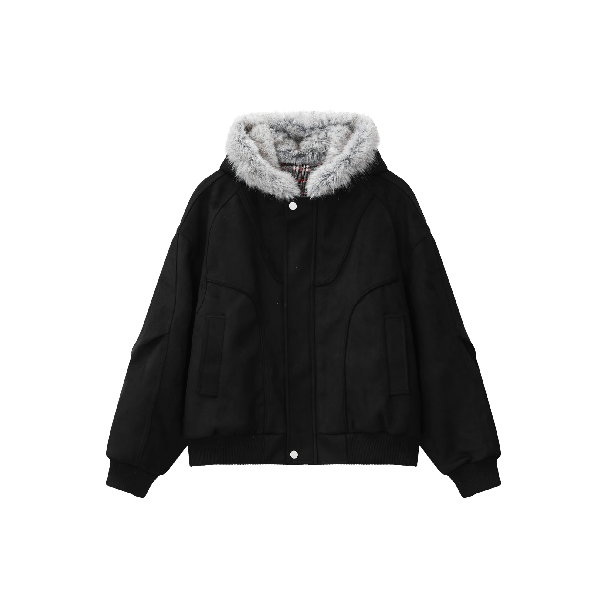 Men's 2025 Winter New Hooded Parkas Stylish Loose Comfort Warm Solid Color Long Sleeve Tops Male Handsome Zipper Hoodies Parkas