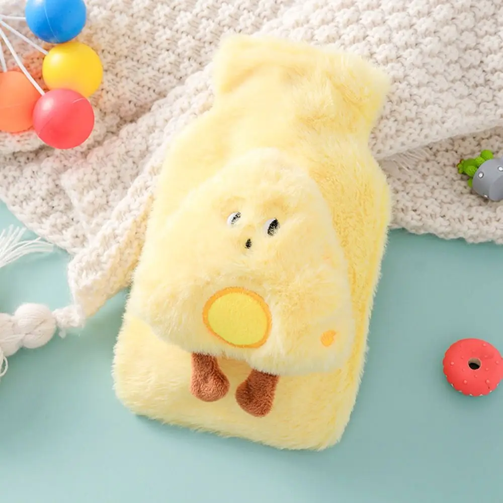 500ML Winter Cute Cartoon Plush Filling Hot Water Bag Warmer Detachable and Washable Portable Reusable Warm Water Bottle