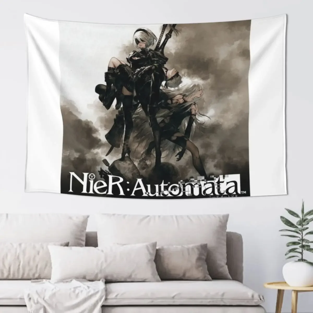 Nier Automata 2B Tapestry Room Decoration Aesthetic Decoration Room Tapestry