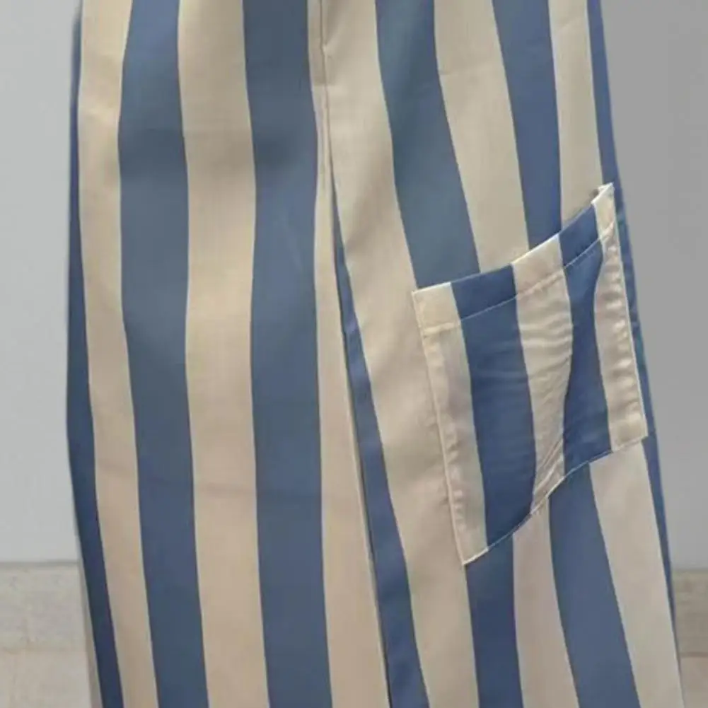 

Casual Dress for Women Mini Tank Loose Fit Striped Dress Striped Print Beach Holiday Summer Vacation Dress with Pockets