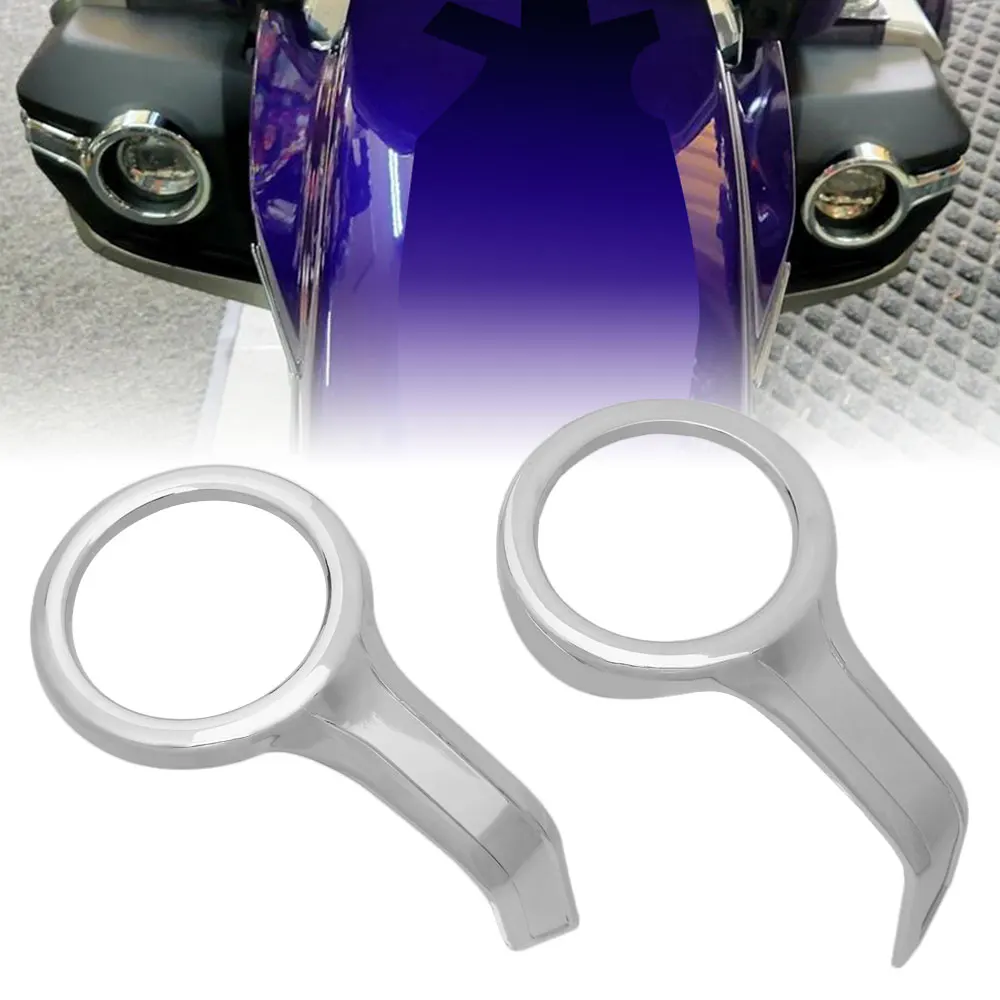 Fog Light Trim Rings For Honda Gold Wing Dct Tour Tour Airbag Dct Tour Dct 2018-2025 Abs Plastic Front Fog Light Bezel Chrome