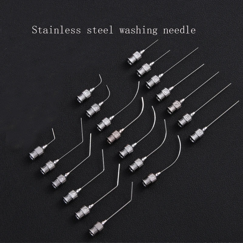 Ophthalmic stainless steel washing tool 4/5/6/7/8/9 straight Angle oral lacrimal passage washing repeated disinfection