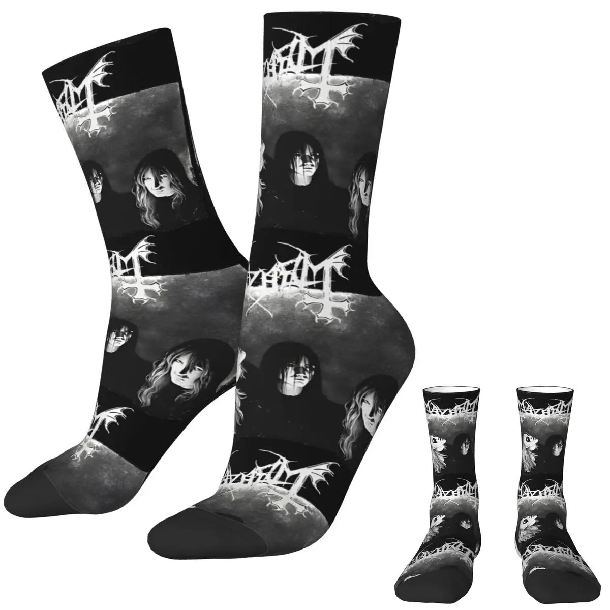 Mayhem Black Metal Music Hipster Gothic Socks Autumn Stockings Elegant Unisex Men Socks Design Outdoor Sports Non Skid Socks