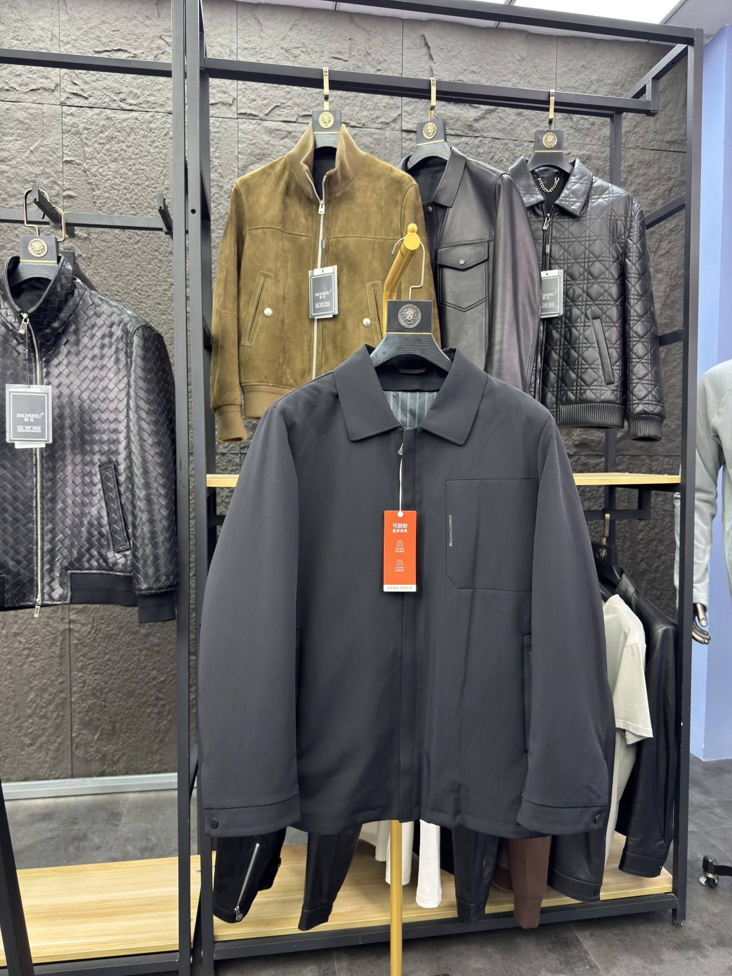 

Svip Men's down Jaet Removable Inner Warm Du down Collar Stand up Ci Commute Winter Long Sve Zipper Closure