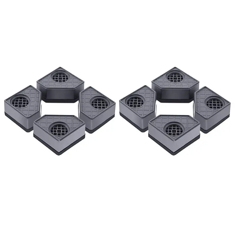 Y50A-8X Anti Vibration Pad For Washing Machine Washer Dryer Pedestals Wearing Square Rubber Foot Pads Pedestals Single Layer
