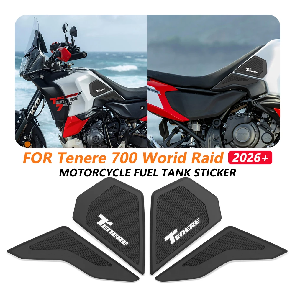

Gas Tank Traction Pad For Yamaha Tenere 700 World Raid 2026 T700 Motorcycle Anti-Skid Side Sticker Knee Grip Protector Shielding