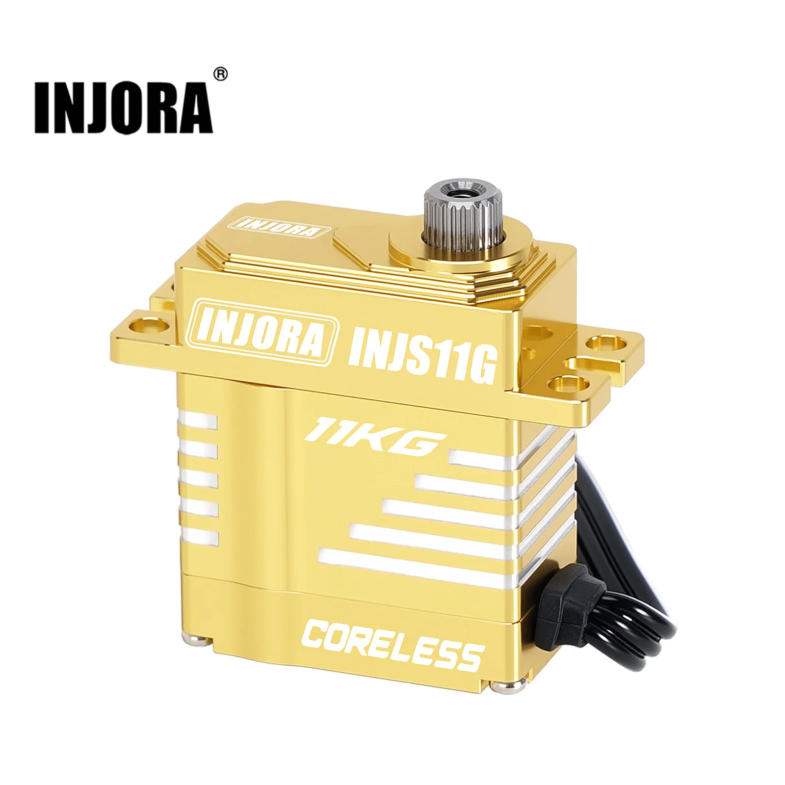 INJORA INJS11GD 11KG Waterproof High Voltage Coreless Servo for 1/24 1/18 RC Crawler