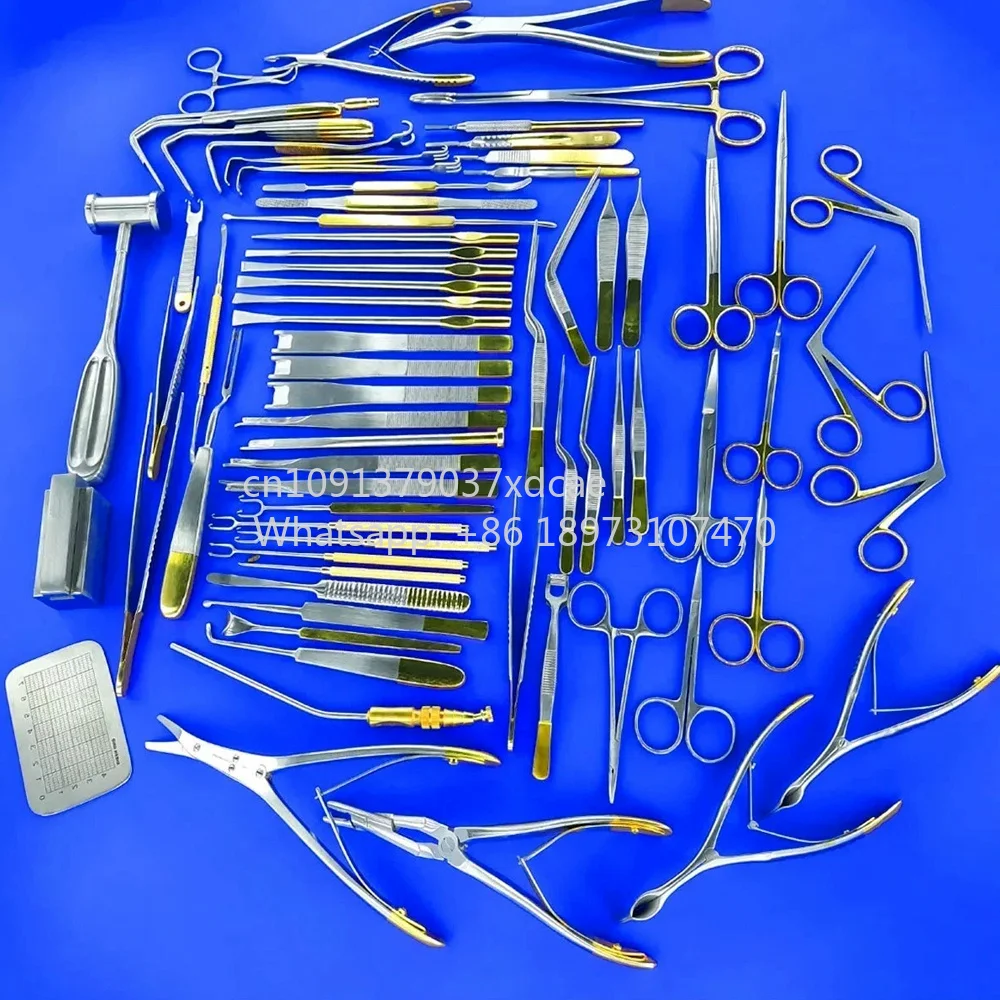 2026 NEW 82 Pcs Major Rhinoplasty And Plastic Surgery Instrument Set Nasal Reconstructive Facial Cosmetic Tool Kit Hardware