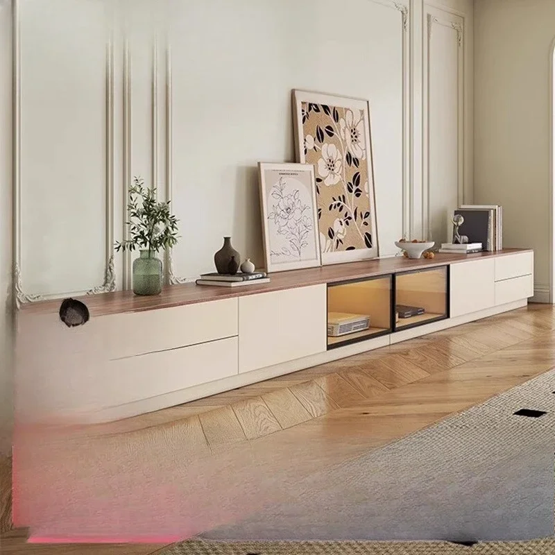 

Solid wood TV cabinet, floor-to-ceiling coffee table combination, medieval integrated TV captain cabinet