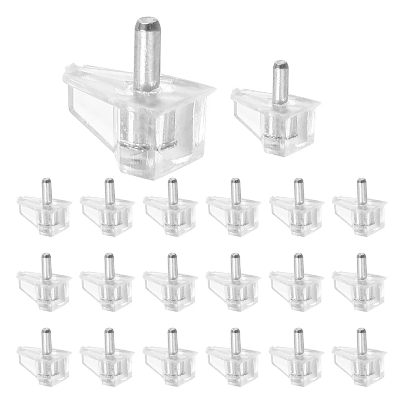 New  20 Pieces 3 mm Shelf Pins Clear Support Pegs Cabinet Shelf Pegs Clips Shelf Support Holder Pegs for Kitchen Furniture