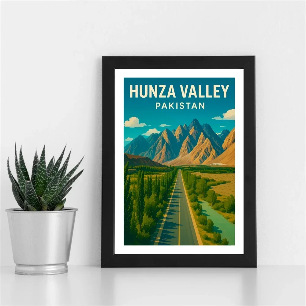 1pc frameless Canvas Painting Rawalpindi Travel Poster Heritage Print Art Lovers Gift Asia Pakistan Cultural Wall Art Print Canv