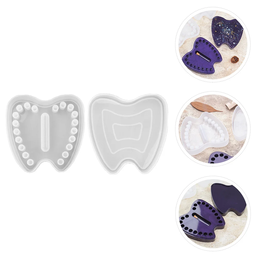 1 Set Silicone Denti Del Bambino Scatola Stampo Riutilizzabile Ad Alta Trasparenza Fai Da Te Colata Epossidica Per Lanugo Stoccaggio Denti Deciduci Caso Stampo