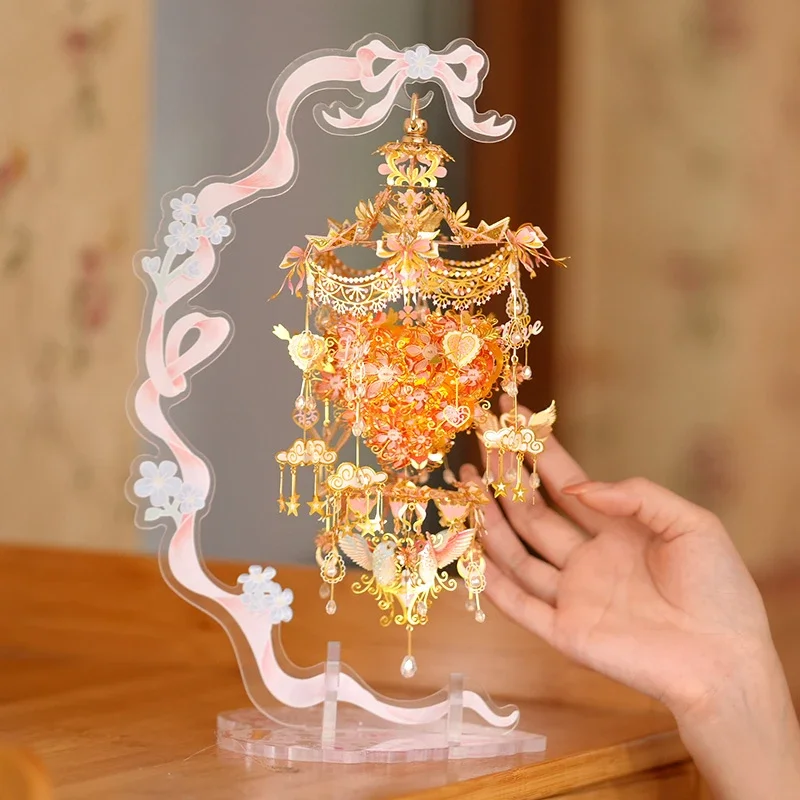 

Pinjie Kingdom Heart Купидона 3D стереоскопическая головоломка ручной работы DIY металлическая сборная модель, подарок подруге