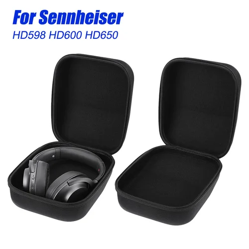 Imagen 2 del producto Estuche de almacenamiento de carcasa dura, caja de viaje para Sennheiser HD598 HD600 HD650, estuche de transporte para auriculares, bolsa de transporte