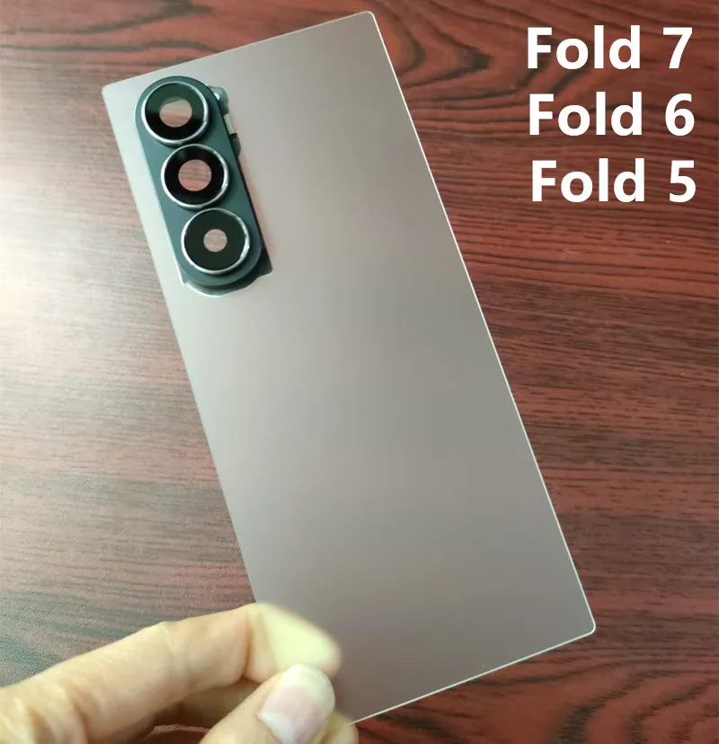 Прозрачный корпус F966 F956 F946 для Samsung Galaxy Z Fold 7 6 5, прозрачная задняя крышка аккумулятора, ремонтная задняя панель + защита камеры