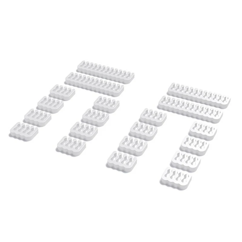 E41W 16 Pieces Set Cable Management Comb, Cable Organizers Manager Wire Comb for 3mm Cable Gesleeved Up to 3.6 mm