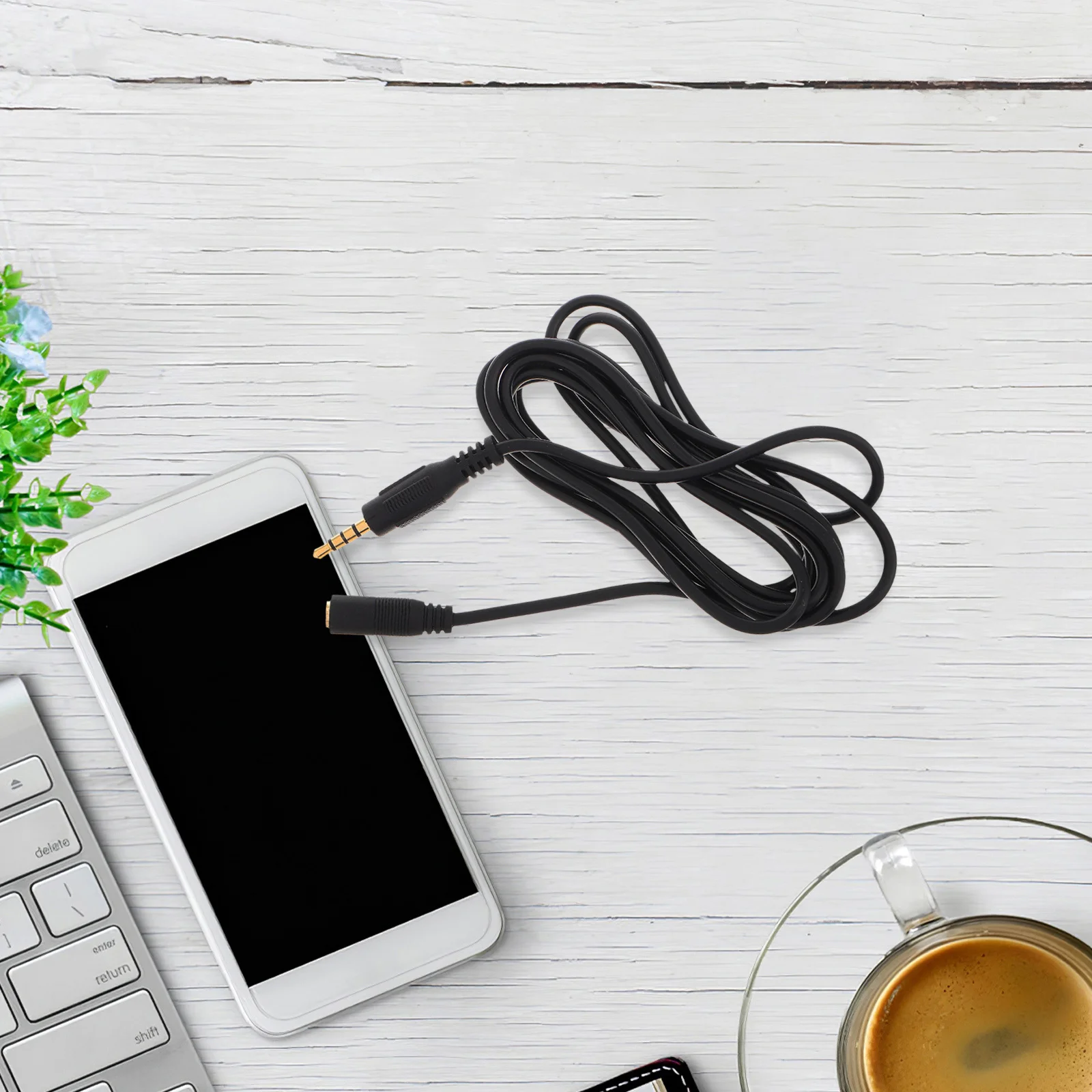 

Microphone Extension Cable 2M Trrs Audio Extender Flexible Braided Headphone Cable Aux Jack Adapter For Smartphone Laptop