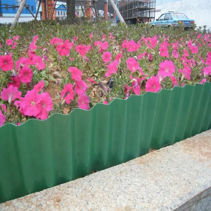 Corrugated PP Plastic Garden Border Fence Ground Insert Lawn Edge Separator Yard Landscape Barrier