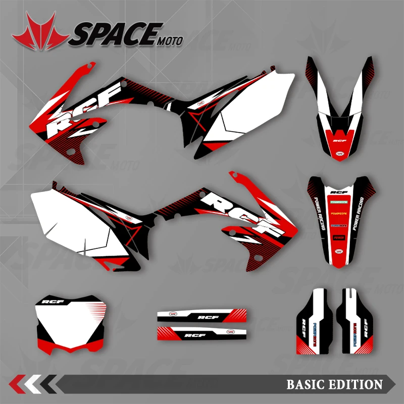 

SPACE For Honda 10-13CRF250 09-12CRF450 Motorcycle Graphics Background Decals Stickers Kit Number Name Customize