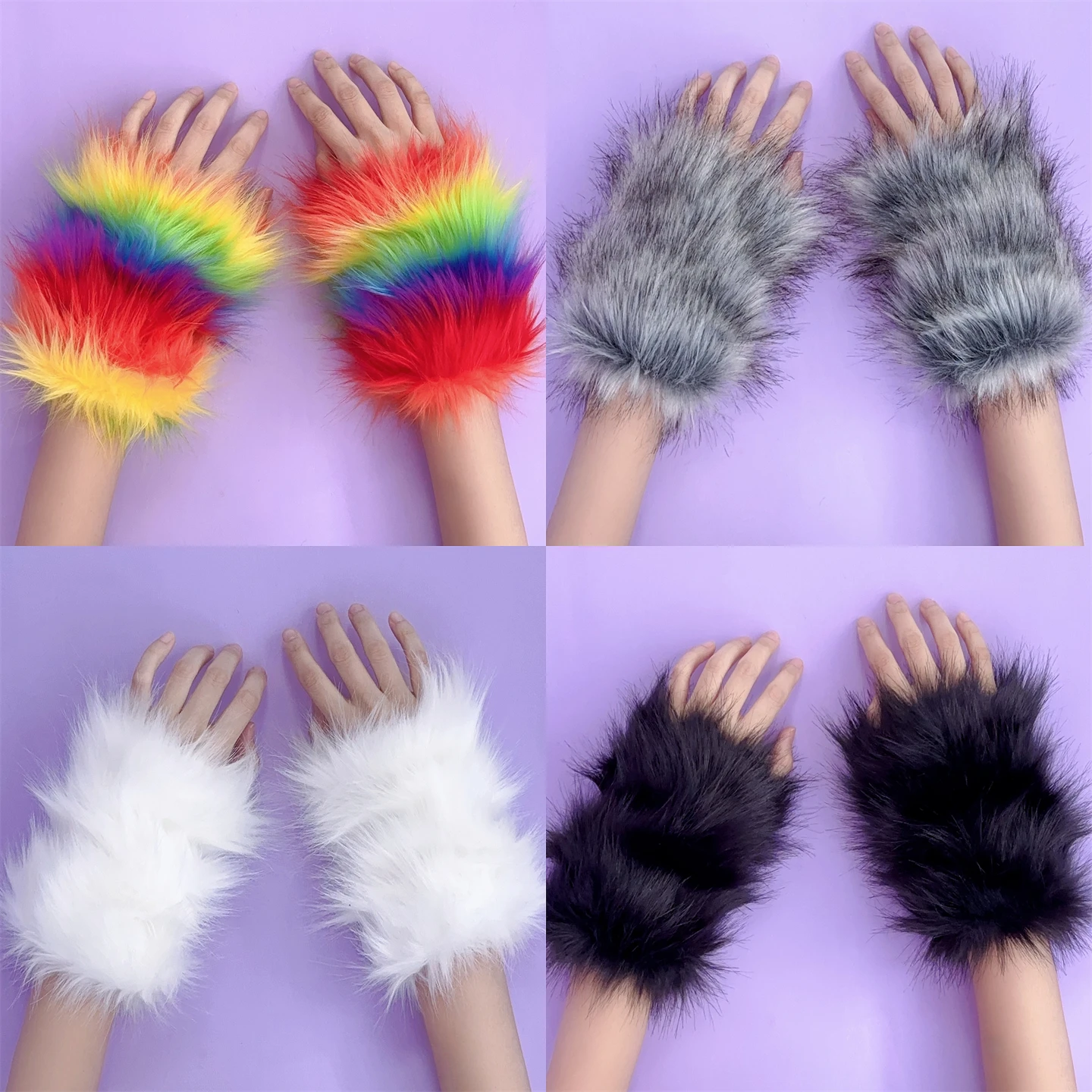 

Перчатки Y2K в стиле Yabi для миллениалов, осенне-зимние, плюшевые, нишевый дизайн, в стиле Ins, без пальцев