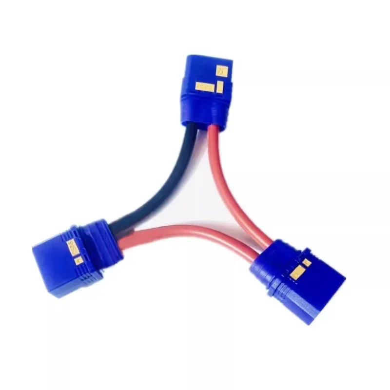 6AWG/8AWG/10AWG 100mm QS8 2 Male 1 Male Serial Silicone Cable Lithium Battery Charging Wire for RC Drone Aircraft Accessory