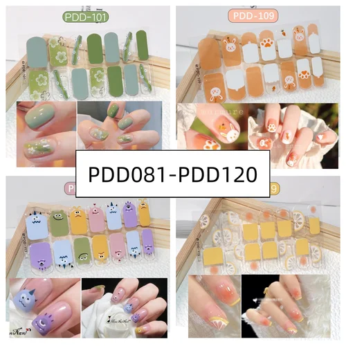 14 puntas de gotas de agua, pegatinas para uñas, adhesivo de estrella, pegatinas de cobertura completa, envolturas artísticas de Gel para uñas, Color desnudo, calcomanías artísticas de manicura DIY