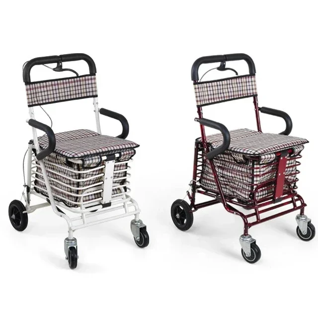 Cheap Price Push Small Cart Trolley Folding Shopping Cart for Elderly