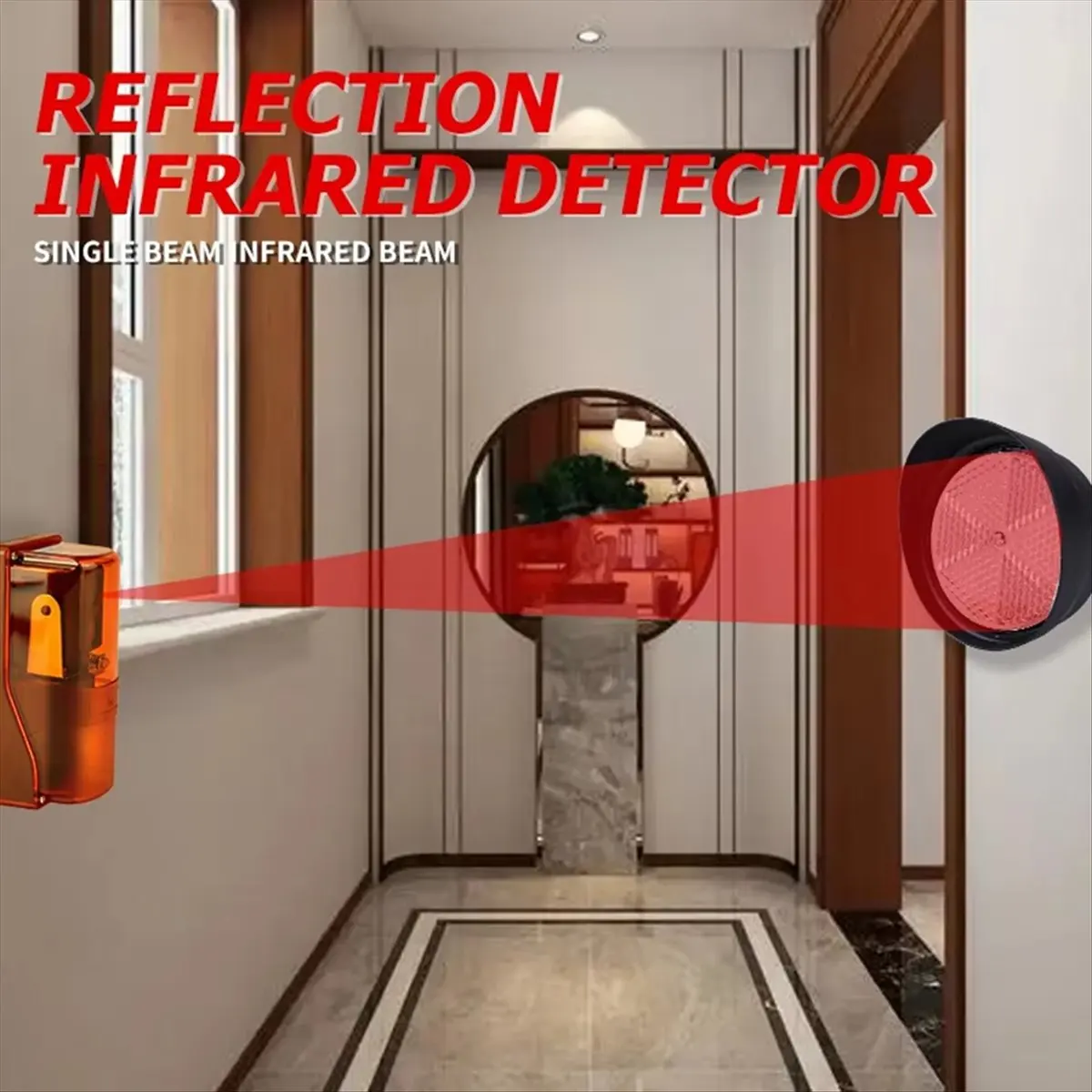 Reflector Photocell Long Range 12-24V DC/AC Automatic Gate Infrared Photocell Sensor with Waterproof Cover