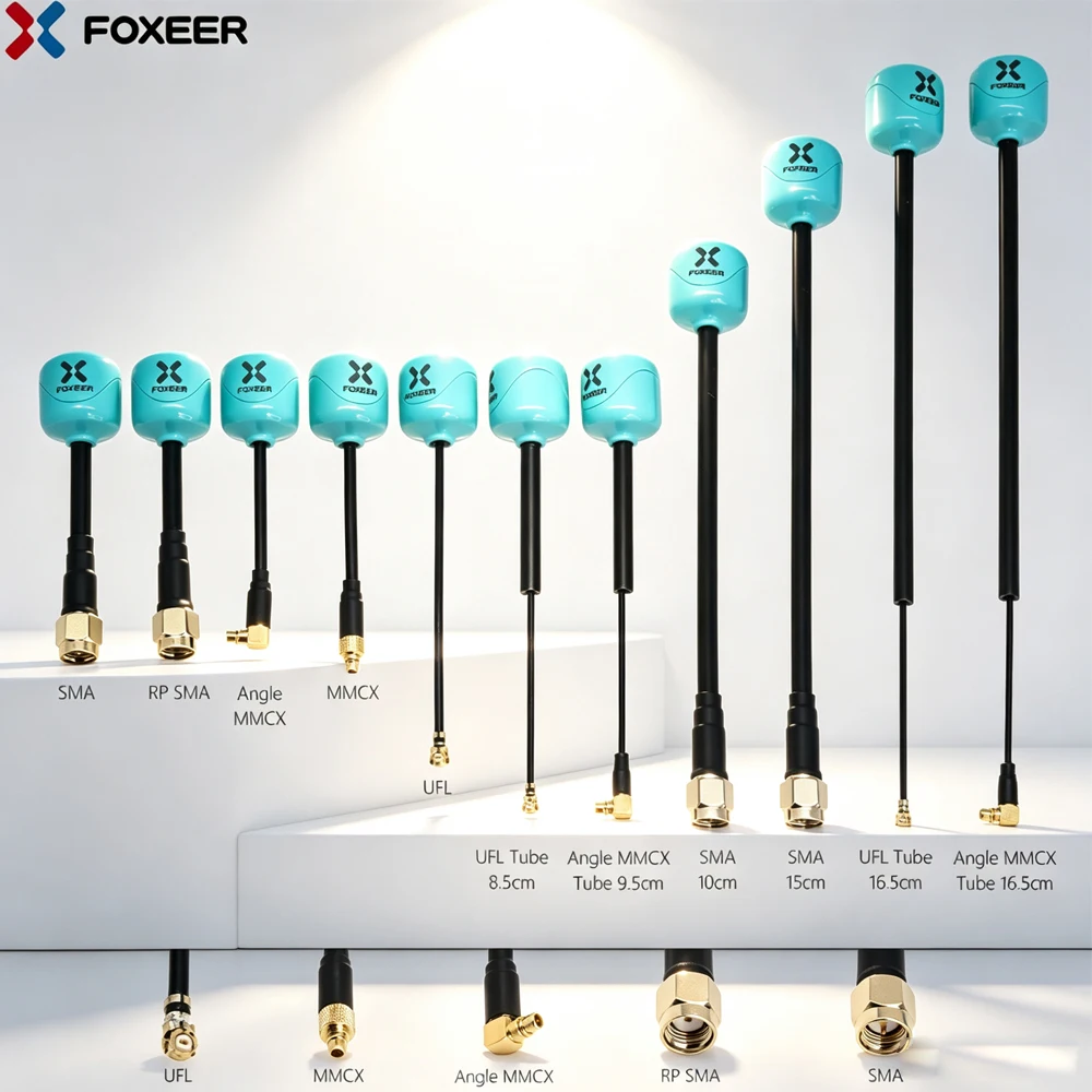 2PCS Foxeer Lollipop 4/Plus Omni 5.75G 2.6DBI Mini Antenna Set for RC FPV Drone Right & Left Hand Circular Polarization SMA/MMCX