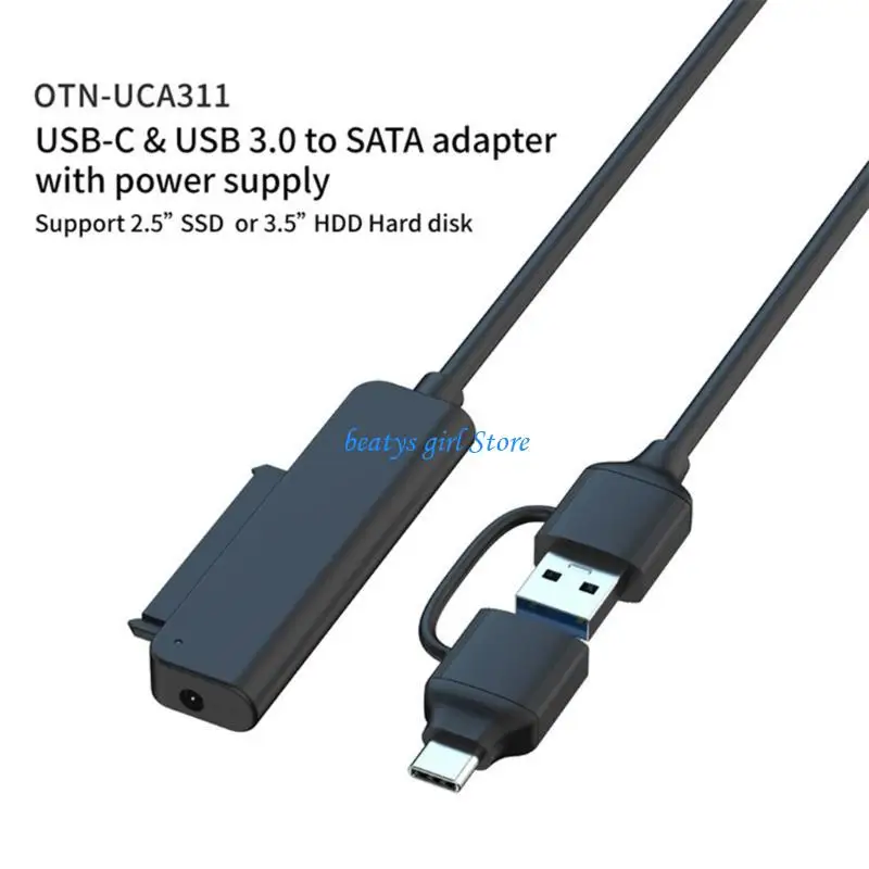 C7AB Fast USB TypeC to Hard Drive Adapter Cable 5Gbps Efficient Data Transfer