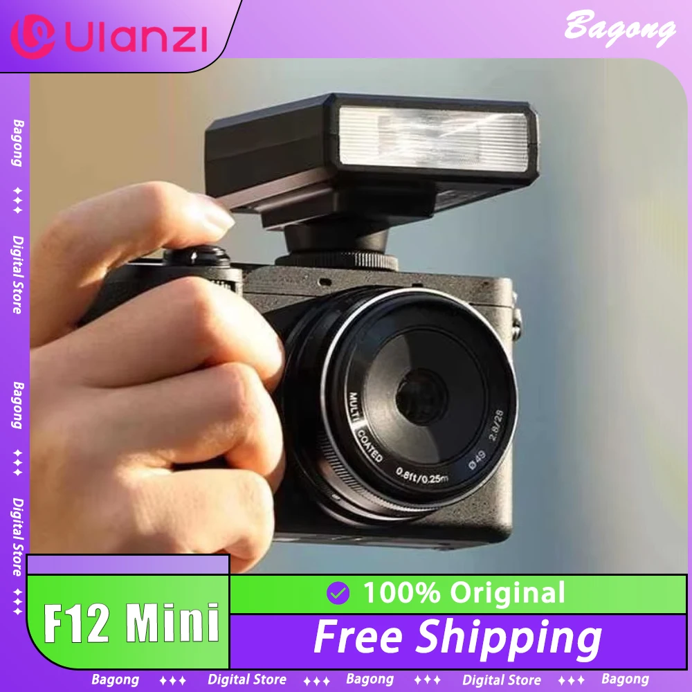 Ulanzi F12 Mini Camera Flash Speedlite Gn12 5600k Hot Shoe Standard Mount For Sony Canon Nikon Panasonic Olympus Dslr Camera