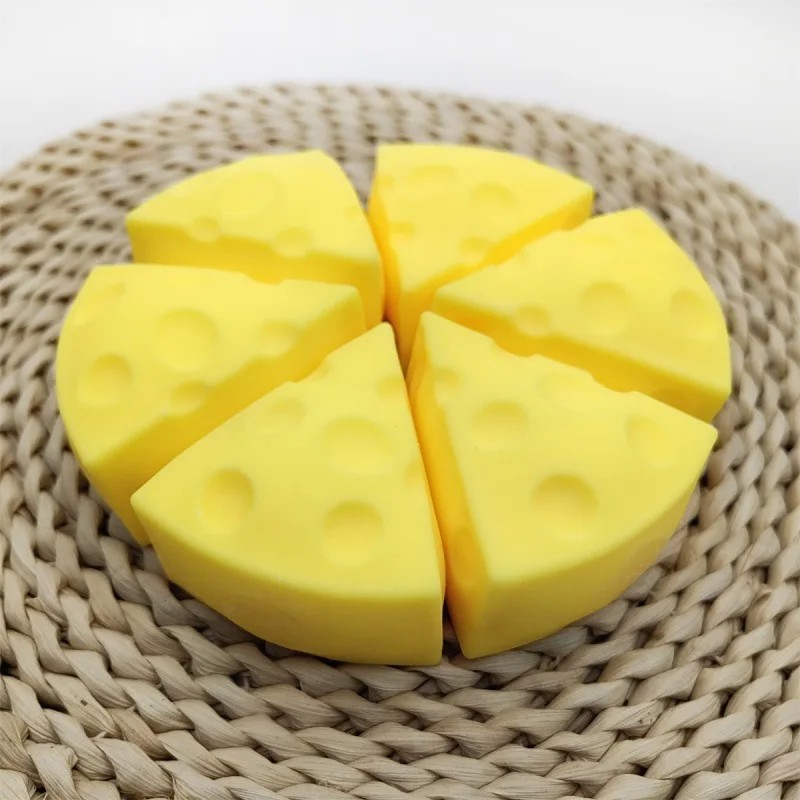 1PCS Color Random Cheese Squishy Simulation Squeeze Toy Soft Cute Decompressing Pinching Sticky Slow Rebound for Adults Toy