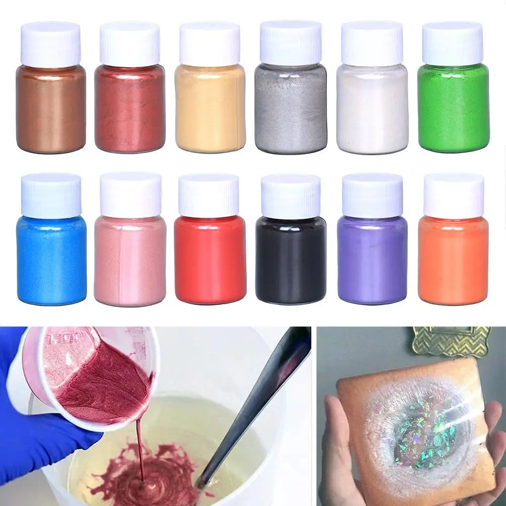 Mica Powder Pigment For Nail Glitter Cosmetic Resin With Pearlescent Pearl Luster For Diy Soap Making Diy Crafts E9O6