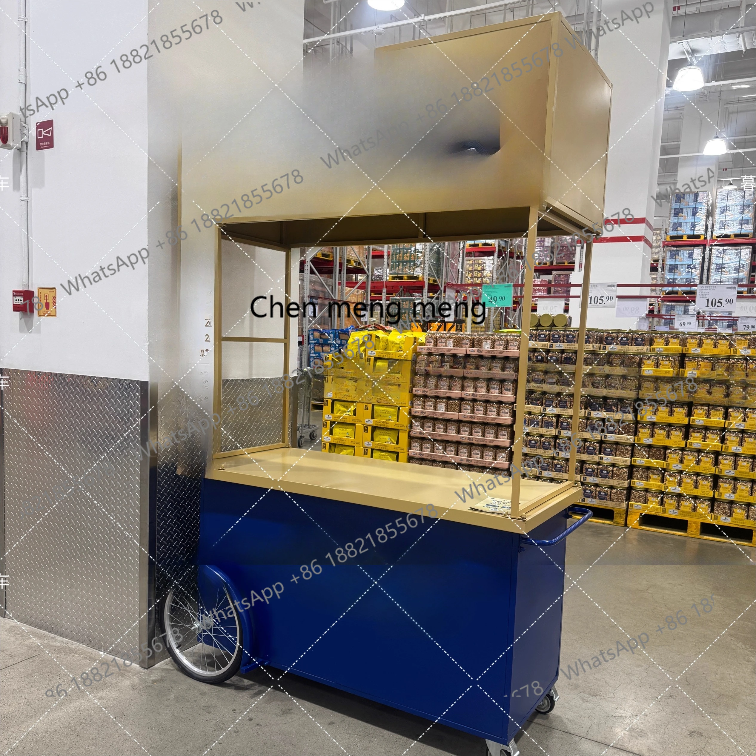 Night market stall wrought iron float outdoor, outdoor mobile shopping mall display sales car