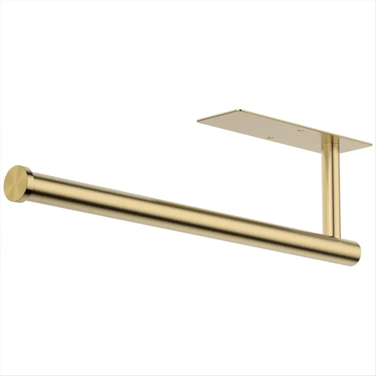 A45I Paper Towel Holder Under Cabinet, Self-Adhesive,No Drilling, Stainless Steel, Wall-Mounted for Kitchen, Home, RV Gold