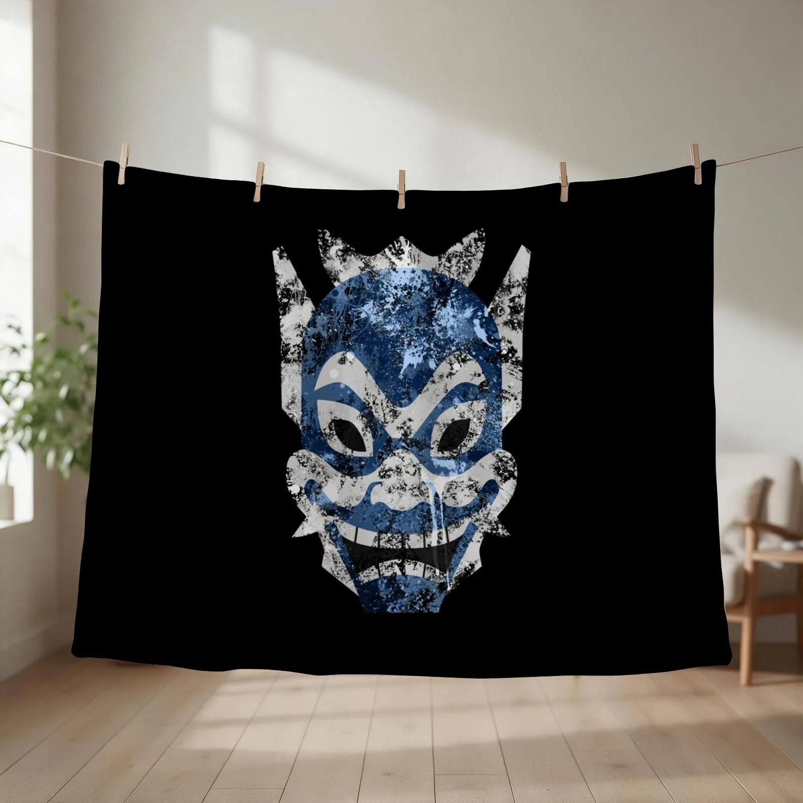 Blue Spirit Splatter Throw Blanket warm winter Designers wednesday Winter beds Blankets