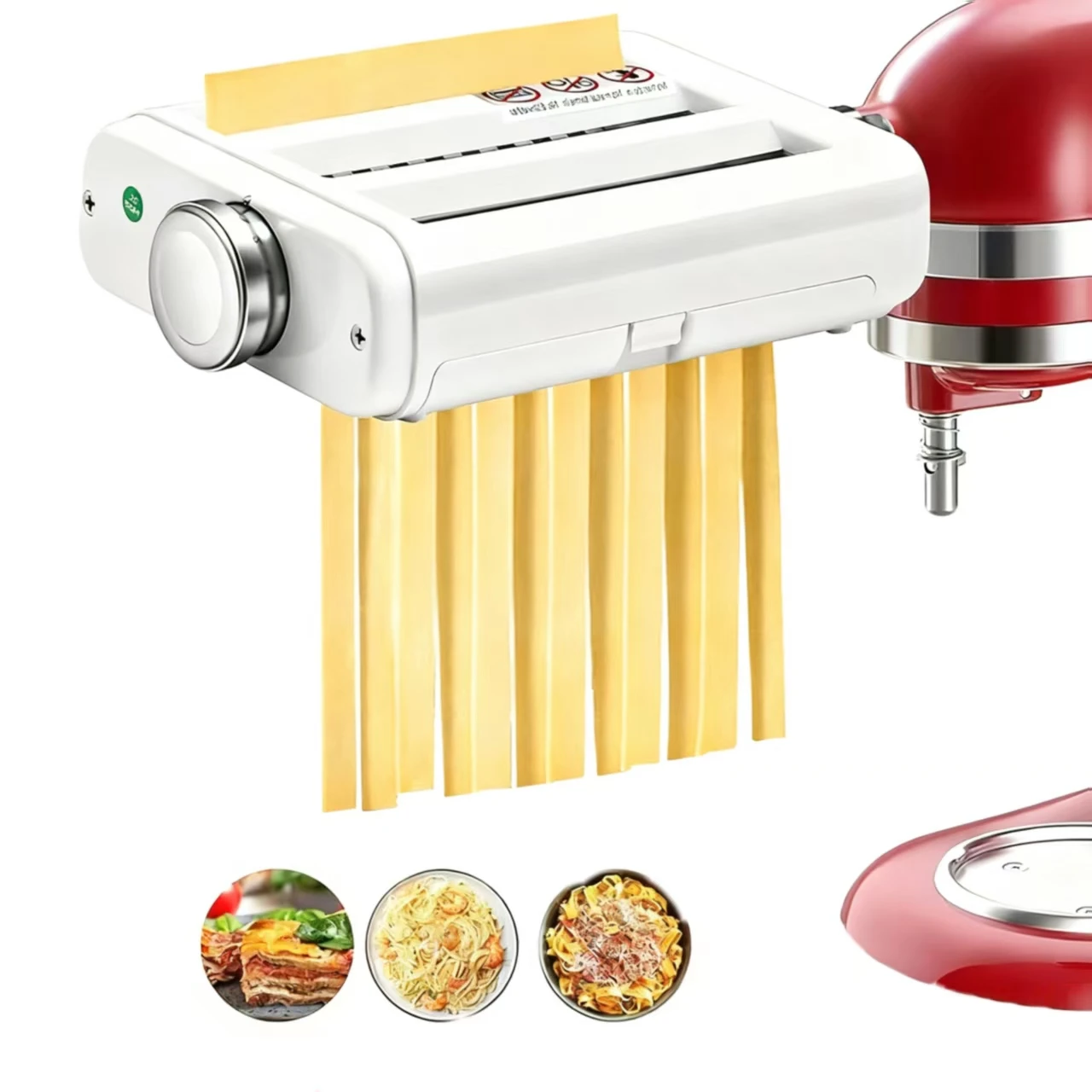 

3 in 1 Set for All KitchenAid Stand Mixers Included Pasta Sheet Roller, Spaghetti Cutter, Fettuccine Cutter Maker Accessories