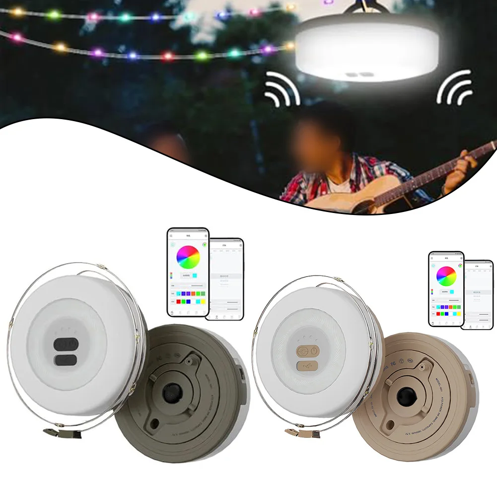 

Rechargeable 23FT Camping LED String Light With App Control & Waterproof Design Outdoor Colorful Atmosphere Lights Tent Decor